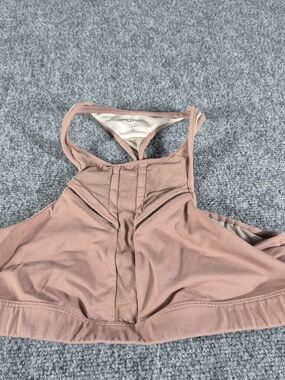 Alo Yoga High Neck Sports Bra, Alo Mauve Pink Mesh Racerback Bra, Dusty Rose